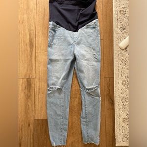 Pinkblush Maternity Distressed Denim